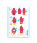 کاردستی جامدادی نمدی طرح موشک فضایی