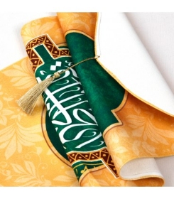 کتیبه سه عددی مخمل مزین به نام علی ابن ابیطالب علیه السلام