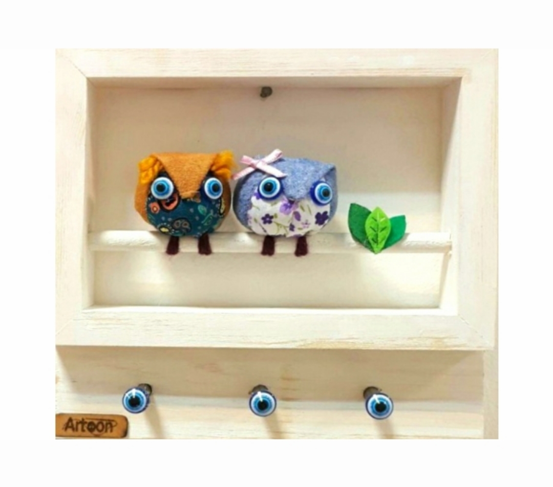 جا کلیدی مستطیل دو جغد