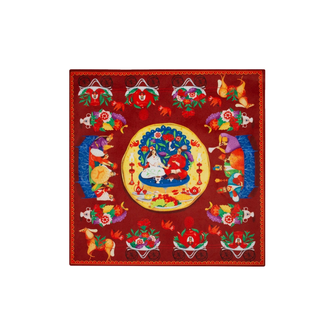 رومیزی عروس قجر مربع