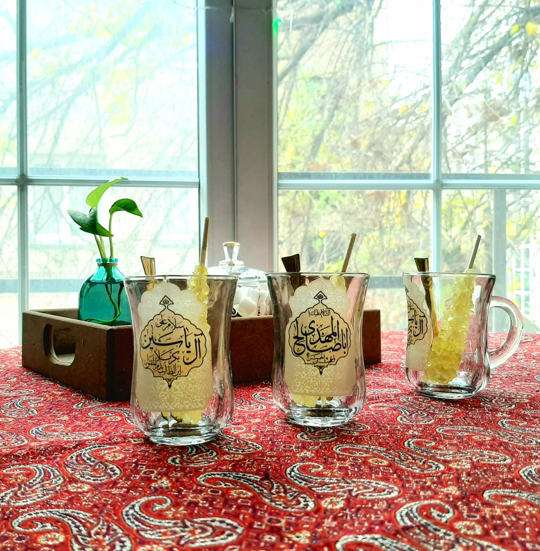 استکان دسته دار سلام علی آل یاسین - یا اباصالح المهدی - نیمه شعبان