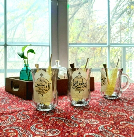 استکان دسته دار سلام علی آل یاسین - یا اباصالح المهدی - نیمه شعبان