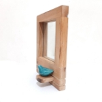 قاب آینه چوبی دست ساز پرنده دار