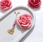 گيره روسري با آويز قلبي يا فاطمه (س)