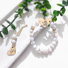 دستبند به همراه گیره روسری طرح های فاطمه زهرا (س) - رنگی