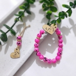 دستبند به همراه گیره روسری طرح های فاطمه زهرا (س) - رنگی