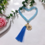 تسبیح 33 دانه پلاک دار یا فاطمه زهرا - رنگی