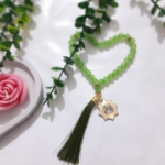 تسبیح 33 دانه پلاک دار یا فاطمه زهرا - رنگی