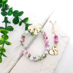 دستبند به همراه گیره روسری طرح حضرت علی (ع) - رنگی