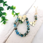 دستبند به همراه گیره روسری طرح حضرت علی (ع) - رنگی