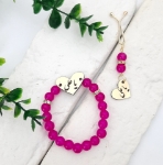 دستبند به همراه گیره روسری طرح حضرت علی (ع) - رنگی