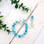 دستبند به همراه گیره روسری طرح حضرت علی (ع) - رنگی