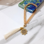 تسبیح 33 دانه پلاک دار یا مهدی - رنگی