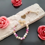 دستبند به همراه گیره روسری طرح امام عصر (عج) - رنگی