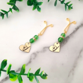 گیره روسری پلاک دار یا علی - سبز