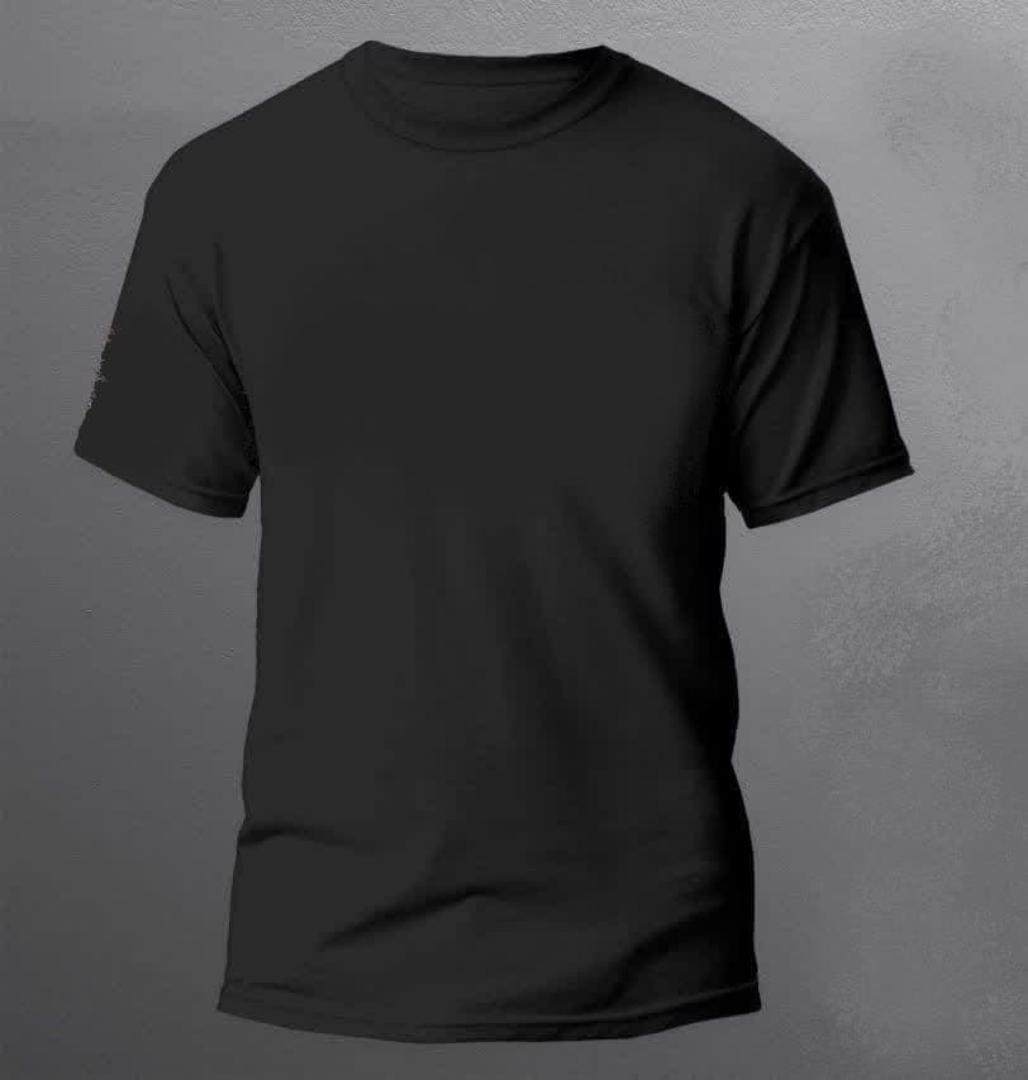 تیشرت یقه گرد مشکی/ سایز XL
