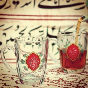 استکان دسته دار بزرگ طرح الحسین سفینه النجاه - بسته 6 عددی | دیدار