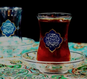 استکان کمر باریک طرح یا حسین بن علی - محرم