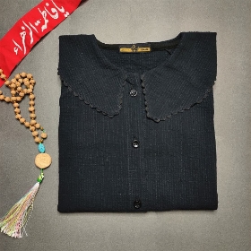 شومیز یقه ب ب الیاف طبیعی