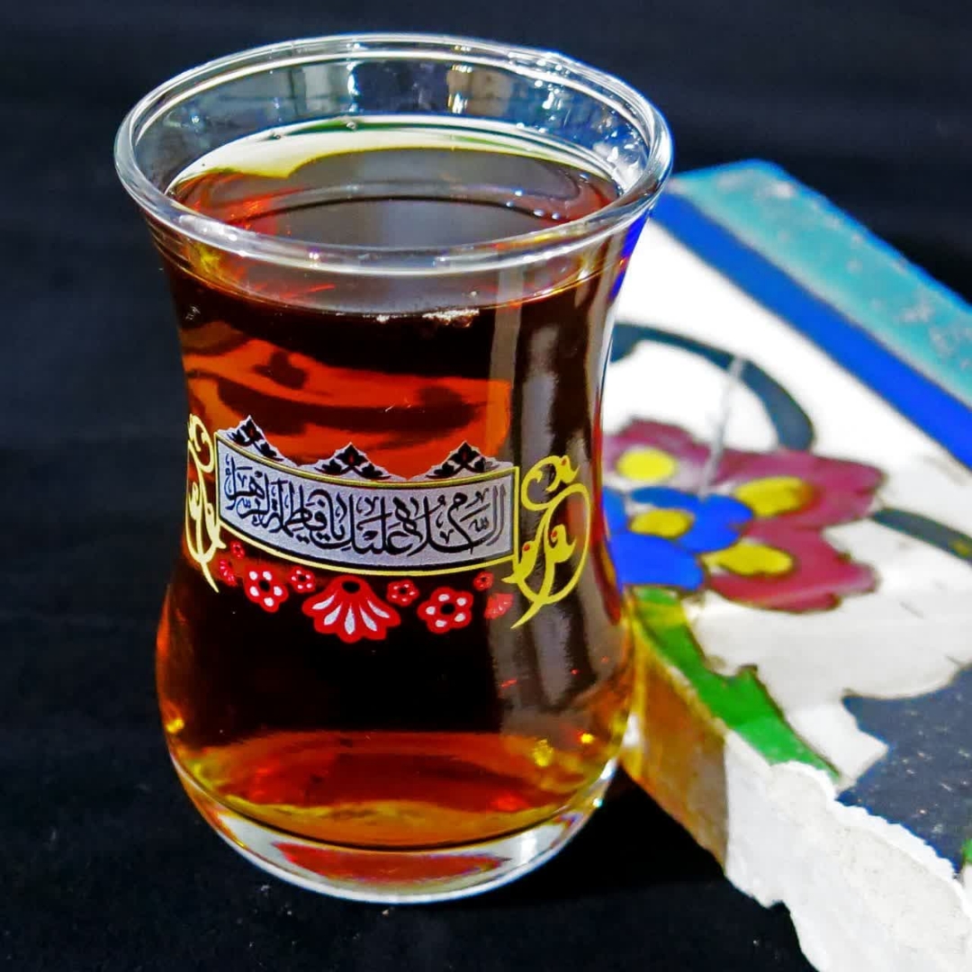 استکان کمر باریک طرح السلام علیک یا فاطمه الزهرا - فاطمیه