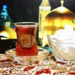 استکان کمر باریک طرح یا علی ابن موس الرضا - دهه کرامت