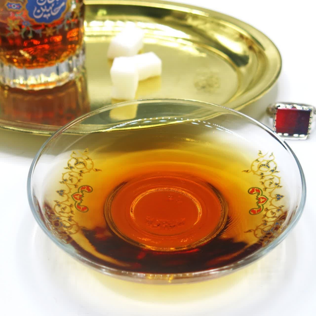 نعلبکی بلور طرح حاشیه