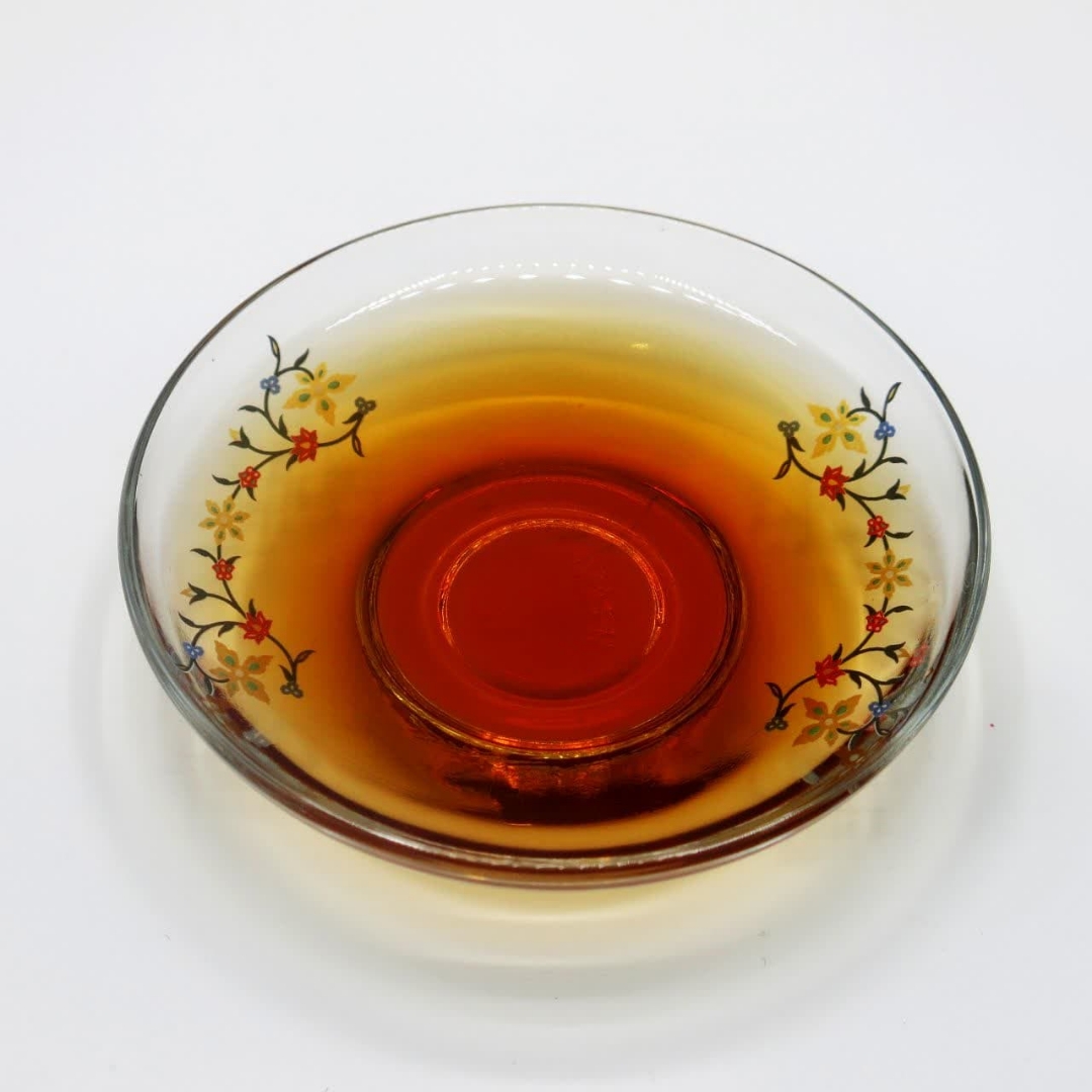 نعلبکی بلور طرح گل