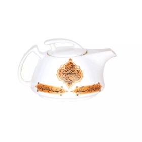 قوری  چینی مدل هتلی طرح حسین منی و انا من حسینی- محرم