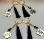 آویز کیف - جاسوئیچی کریستالی طرح یا فاطمه الزهرا - مشکی