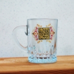 استکان دسته دار مجلسی بزرگ طرح یا قره عین الرسول - فاطمیه