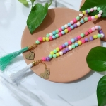 تسبیح 33 دانه پلاک دارک کودکانه یا زهرا - رنگی