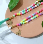 تسبیح 33 دانه پلاک دارک کودکانه یا زهرا - رنگی