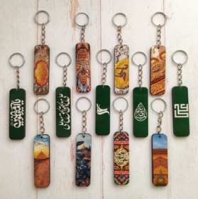 تصویر  جاسوئیچی چوبی دو طرفه طرح های امیرالمومنین