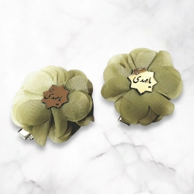 گل سر پلاک دار سبز - یا مهدی