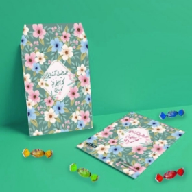 پاکت شکلات طرح همه هست آرزویم که ببینم از تو رویی - سبز - بسته 50 عددی