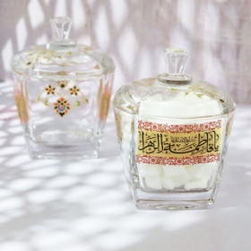 قندان بلور طرح یا فاطمه الزهرا - فاطمیه