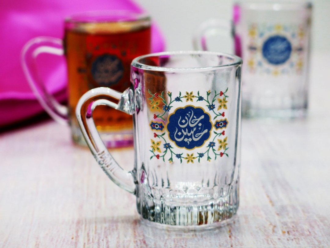 استکان دسته دار طرح حسین جان - محرم