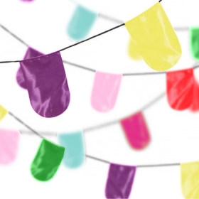 ریسه ساتن بدون نوشته - رنگی