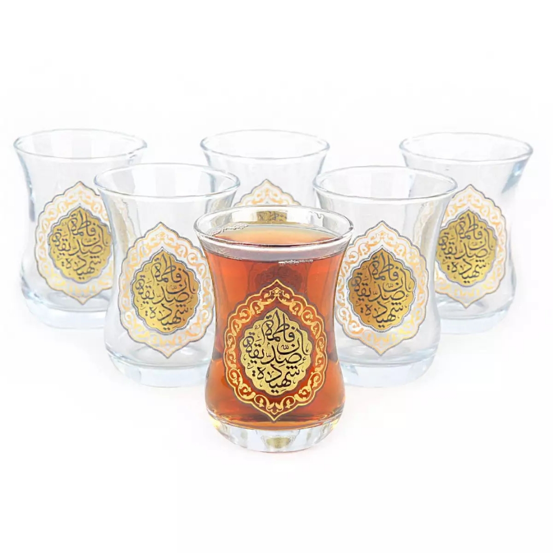 استکان کمر باریک طرح ان فاطمه الصدیقه الشهیده - فاطمیه