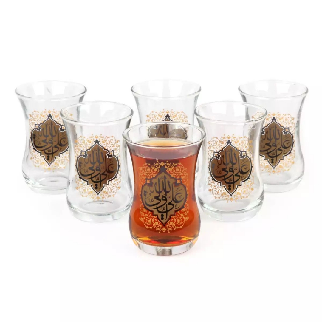 استکان کمر باریک طرح علی ولی الله- غدیر