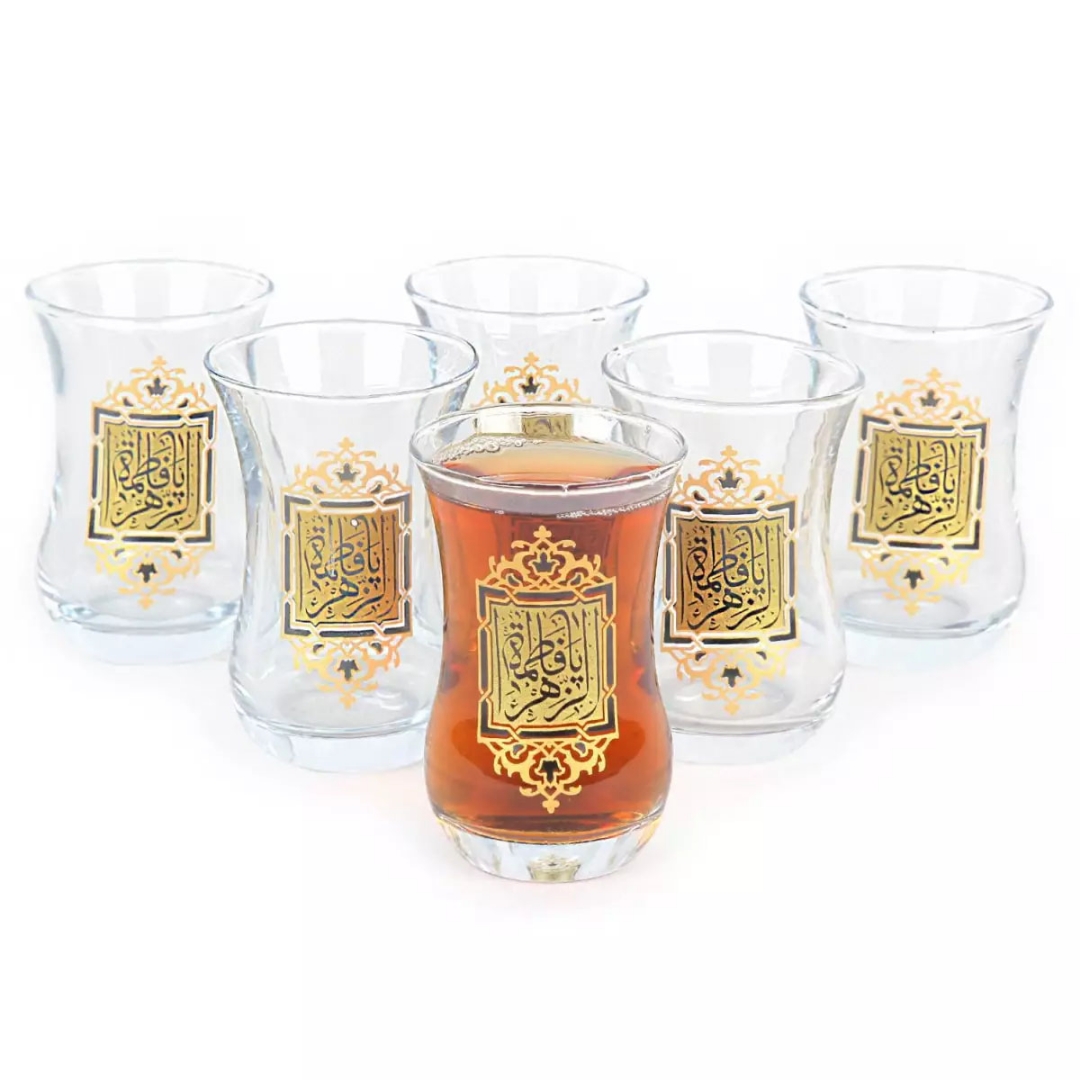 استکان کمر باریک طرح یا فاطمه الزهرا سلام الله علیها - فاطمیه