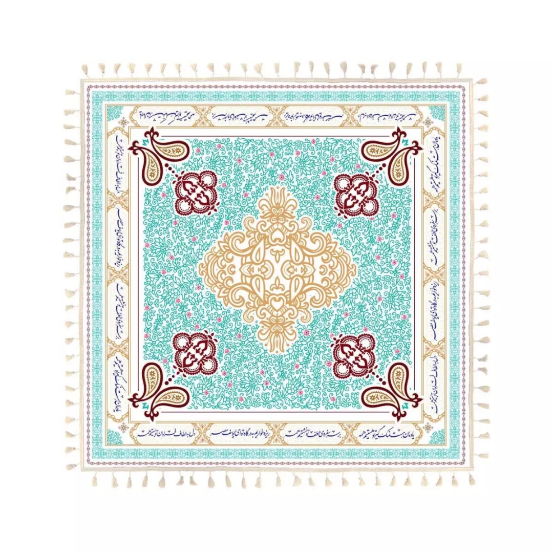 سفره سپاس چهار نفره - 120*120سانتی متر - طرح ختایی