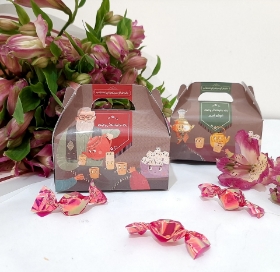 جعبه شکلات طرح چایخانه - بسته 50 عددی