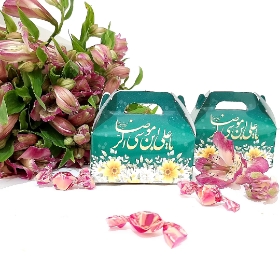 جعبه شکلات طرح یا علی ابن موسی الرضا - ولادت امام رضا - دهه کرامت