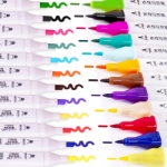 تصویر  ماژیک طراحي و نقاشی 12 رنگ دو سر