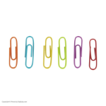 تصویر  گیره کاغذ پنتر مدل رنگی سایز 33 میلی متر / بسته 100 عددی