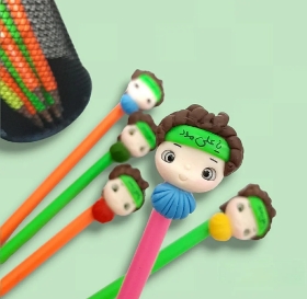 تصویر  مداد و سرمدادی عروسکی یا علی مدد / پسرانه