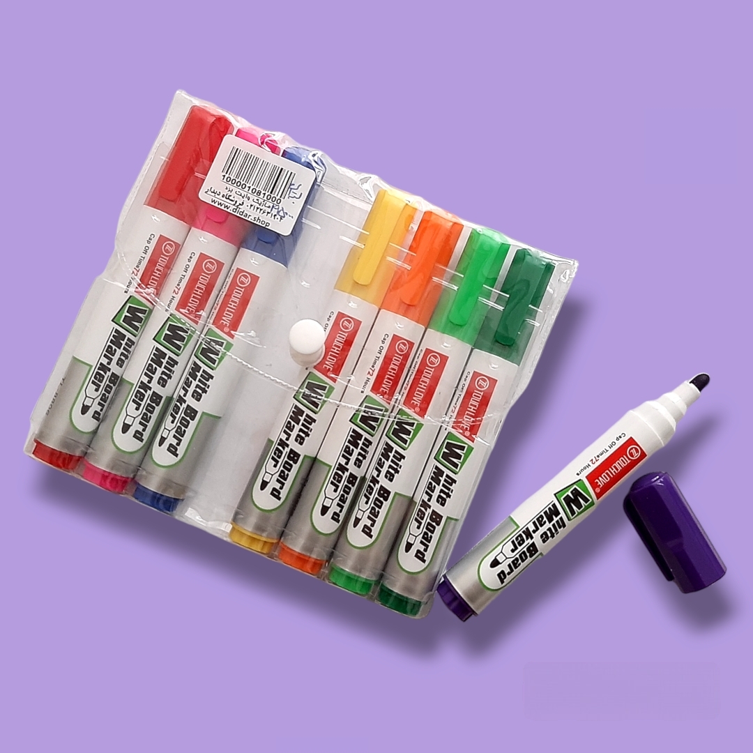 تصویر  ماژیک وایت برد / بسته 8 عددی