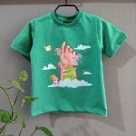 تصویر  تیشرت آستین کوتاه سبز طرح بیعت / دخترانه