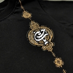 تصویر  تیشرت مشکی آستین بلند طرح یا حسین اسلیمی